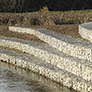Welded gabions as wall retainers